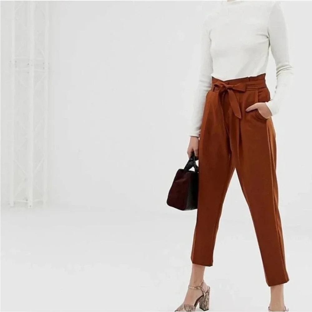 Elegant Brown High-Waisted Pants